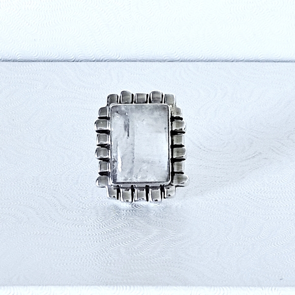 Silpada Very Rare Sterling Silver Moonstone Vintage Ring Size 7.25 R0939
